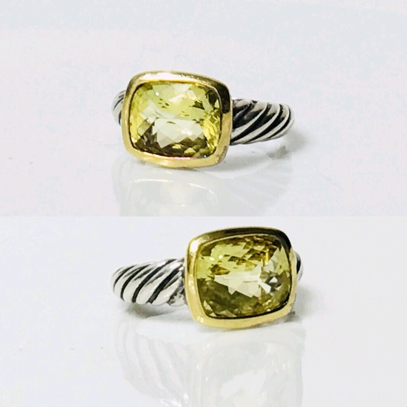 David Yurman Sterling And 18k Noblesse Ring - Picture 2 of 9